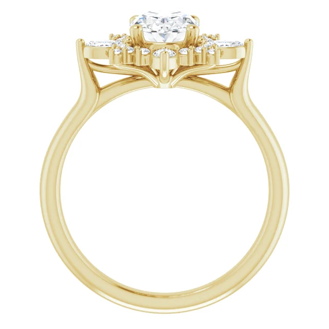 oval diamond vintage halo diamond ring