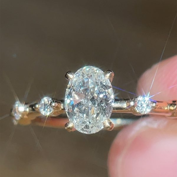 Starry Night Oval designer diamond ring