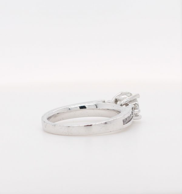 Tracey trilogy channel set diamond ring